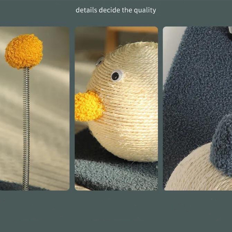 Cute Duck-Formed Interactive Pet Toys for Cats with Catching Balls for Enjoyable Train