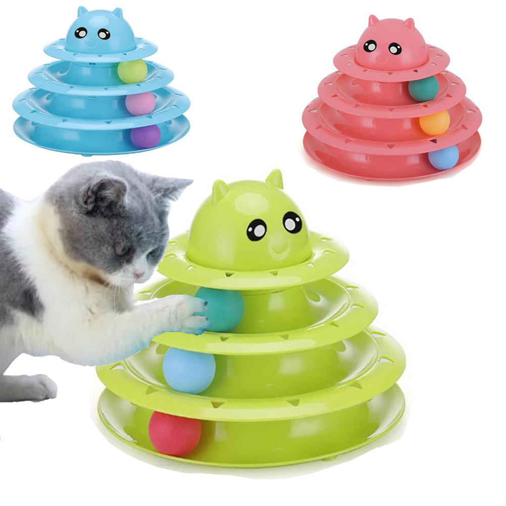 Interactive Loopy Ball Disk Pet Toy – Enjoyable Transferring Turntable Play Plate for Cats and Pets