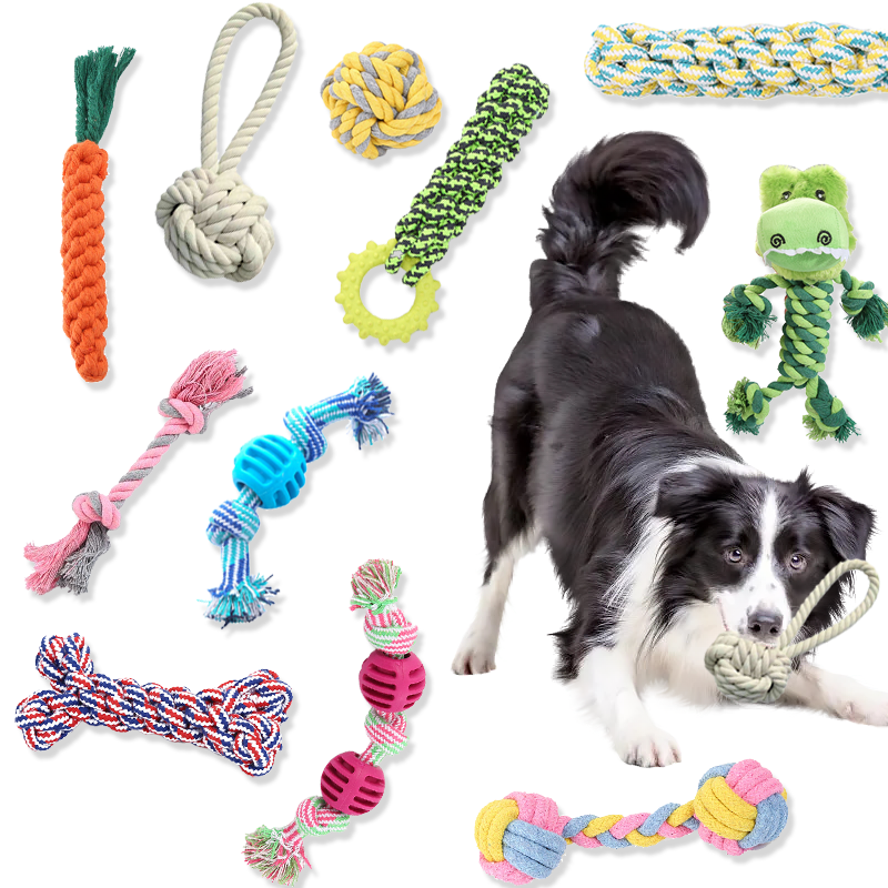 Lynpet 100% Cotton Tug Rope Toy for Aggressive Chewers – Unhazardous and Indestructible Canine Chew Toy