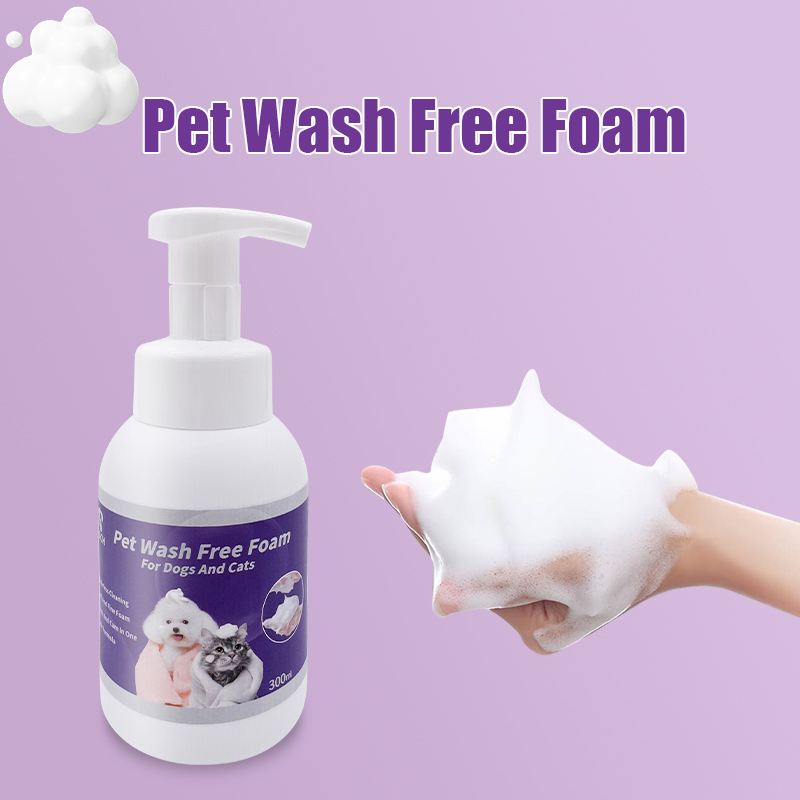 Non-Poisonous Eco-Pleasant Foam for Grooming Small Animals - Mild Wash-Free Cleaning Answer for Cats and Canines