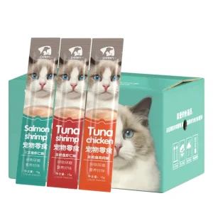 Prime-Promoting Moist Cat Meals: 15g Pack of Snacks Made in a Pet Meals Manufacturing unit with Personalized Cat Strips