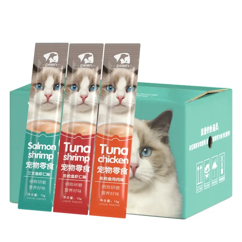 Prime-Promoting Moist Cat Meals: 15g Pack of Snacks Made in a Pet Meals Manufacturing unit with Personalized Cat Strips