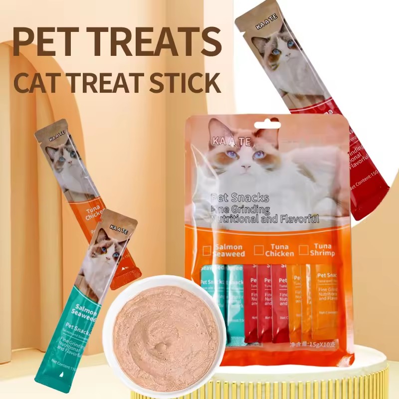 Wholesale 15g Tasty Cat Bars - Nutritious Moist Meals Snacks for Cats - Liquid Pet Meals Complement